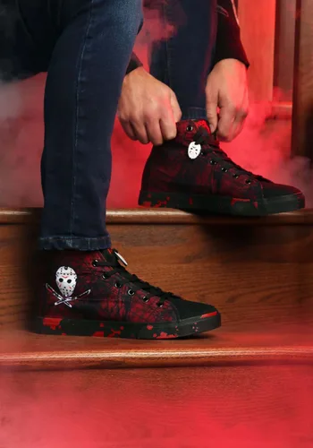 Miniatura 2 de Viernes 13th Jason High Top Tenis para adultos, Rojo