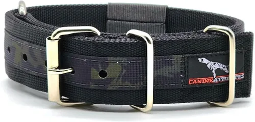 Miniatura 6 de Canine Athletes 2" Pro-HD - Collar para perro de trabajo resistente de 5 capas, extra fuerte, duradero (negro/verde oliva, XXL)