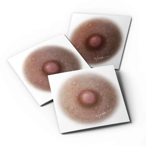 Tatuajes temporales de cáncer de mama para mujeres - 3 pares, tatuaje temporal posmastectomía, solución de pezón poscirugía, colores de escala Tono