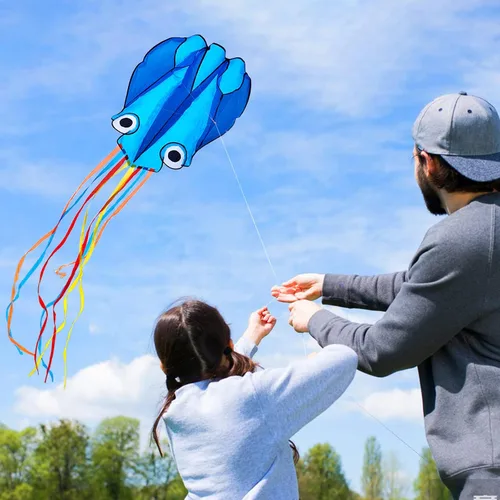 Miniatura 4 de Mint's Colorful Life Octopus Kite for Kids and Adults, Large 3D Software Octopus Kites with Long Tails, Huge Easy Flyer Kites for Beach Trip Family