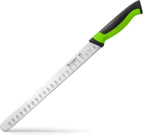 Miniatura 22 de Cuchillo de chef de 8 pulgadas con borde Granton para rebanar jamón y carne de pavo Certificado NSF Hoja de acero inoxidable alemán Mango