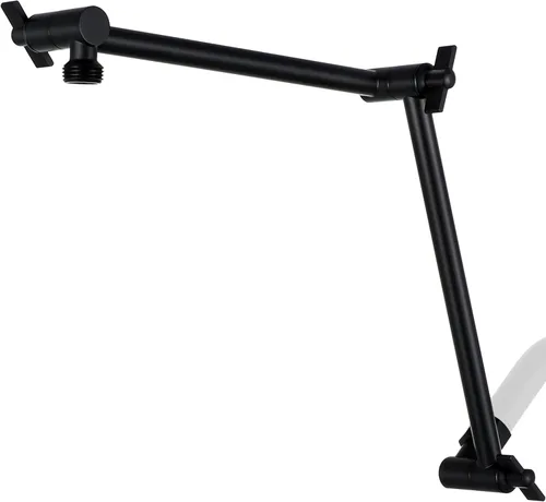 Miniatura 8 de G-Promise Brazo de extensión para cabezal de ducha de 16 pulgadas, extensor ajustable en altura y ángulo de latón macizo, eleva o baja la lluvia