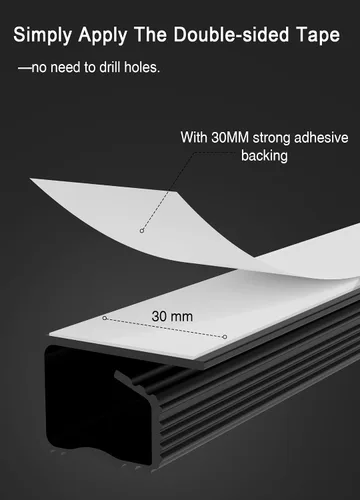 Miniatura 6 de Organizador de cables para debajo del escritorio, canal en J, paquete de 6 organizadores de cables adhesivos 6-pack adhesive J channel organizes