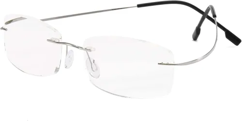 Miniatura 7 de Viseng Juego de 2 gafas de lectura sin montura de metal de titanio ultra ligeras para hombres y mujeres