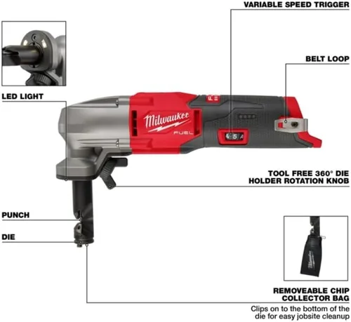 Miniatura 4 de Milwaukee y Milwaukee M12 FUEL 16 - Pinza de velocidad variable de calibre 16, solo herramienta