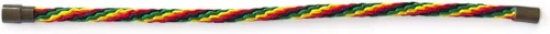 Miniatura 5 de Rasta - Pulsera hippie a cuadros, pulsera de cordón de raasta negra, pulsera de cuero y algodón trenzado Bob Marley