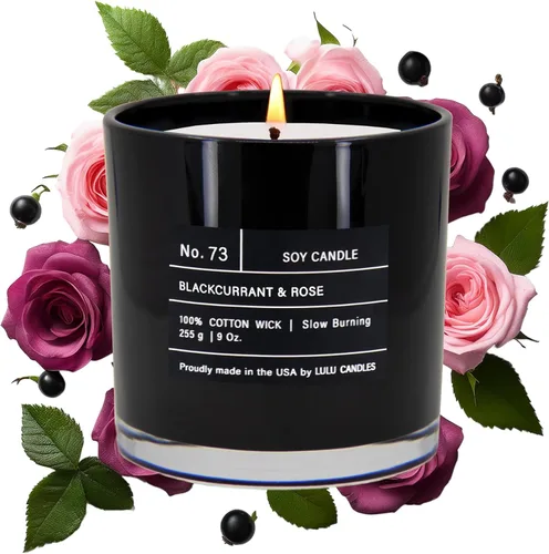 Miniatura 100 de Lulu Candles After Dark - Vela perfumada en tarro de soja de lujo de teca y caoba, vertida a mano en los Estados Unidos, Velas altamente perfumadas