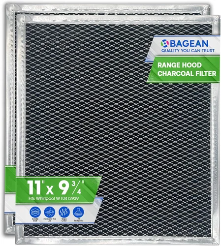 Miniatura 7 de Filtro de carbón de repuesto para filtro de campana extractora Whirlpool W10412939 de 11.02 x 9.73 pulgadas – Filtros de grasa de carbón para estufa