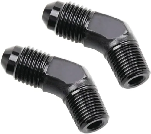 Miniatura 14 de Adaptador de tubo de manguera de combustible de aluminio recto 16AN acampanado a 3/4" NPT macho Unión de rosca negro