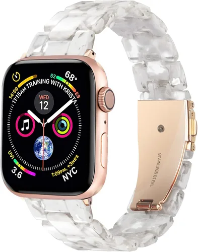 Miniatura 18 de HOPO Compatible With Apple Watch Band Thin Lightweight Resin Strap Bracelet Fashion Wristband Replacement For iWatch Bands Series Ultra 11 10 9 8 7
