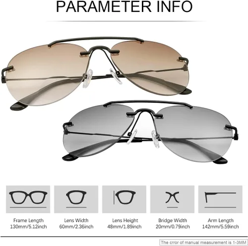 Miniatura 2 de YIMI Paquete de 2 lentes de lectura bifocales para hombres y mujeres, protección UV400, lectores solares, aviador, bloqueo de luz azul, lentes