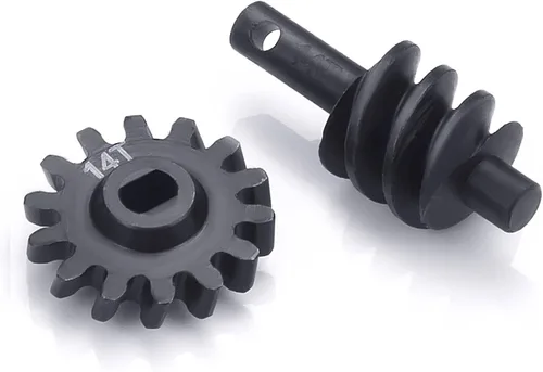 Miniatura 8 de MORLORDY Engranaje de gusano diferencial de los engranajes de sobremarcha de acero de RC 14T para SCX24 actualizaciones 1/24 piezas de coche