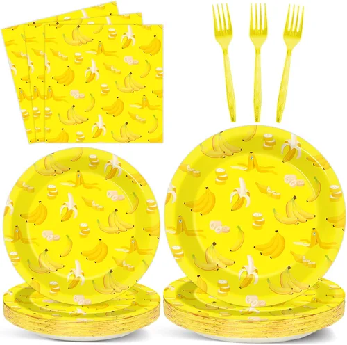 Miniatura 71 de Juego de 96 piezas de platos de papel, servilletas y tenedores para fiesta de cumpleaños número 16 para fiesta negra de dulces 16 años, platos