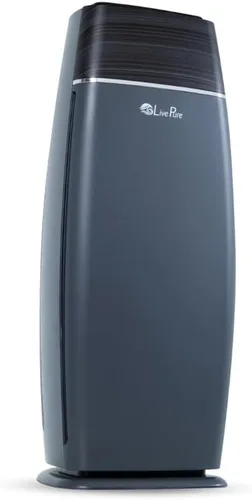 LivePure LP260TH-G Sierra Series True HEPA - Purificador de aire digital de torre alta para el hogar, captura alérgenos, humo, polen, moho, ácaros