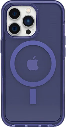 Miniatura 5 de OtterBox Symmetry Series + - Funda antimicrobiana transparente con MagSafe para iPhone 13 Pro, azul Azul/Claro