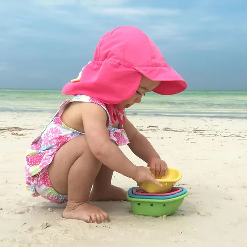 Miniatura 16 de green sprouts Sombrero de natación con solapa para bebé