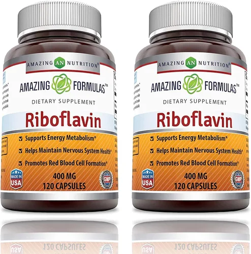 Miniatura 6 de Amazing Formulas - Suplemento de riboflavina (vitamina B2), 400 mg por porción, 60 cápsulas, sin OMG, sin gluten, fabricado en Estados Unidos