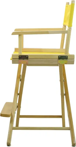 Miniatura 4 de Casual Home - Silla de director de 24 pulgadas, marco natural con lienzo amarillo, altura de mostrador