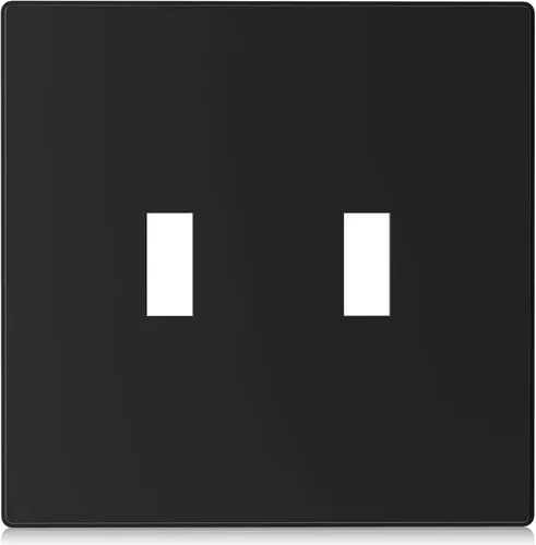 Miniatura 20 de ELEGRP Placas de pared de palanca de 2 segmentos sin tornillos, cubierta de placa frontal termoplástica irrompible de tamaño mediano para Blanco mate