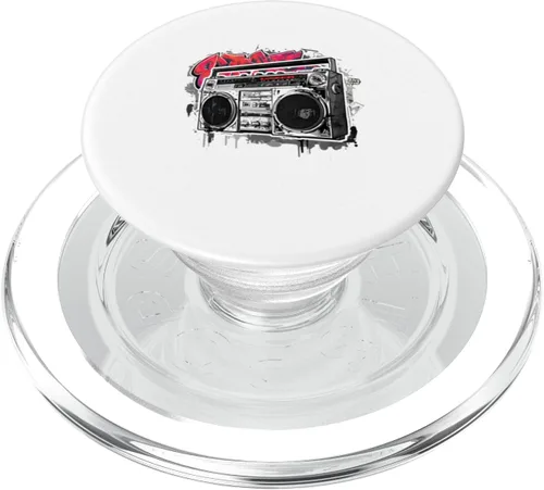 Miniatura 8 de Nuevo Retro Boombox Graffiti Street Art Hip Hop para Hombres Mujeres PopSockets Adhesivo PopGrip
