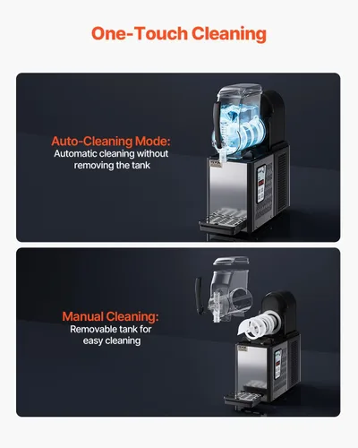 Miniatura 5 de VEVOR Máquina comercial para granizados, máquina de bebidas congeladas de un solo tanque de 4L, 16 tazas de acero inoxidable para batido