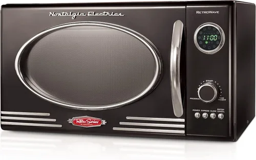 Miniatura 2 de Nostalgia Horno microondas retro para encimera, grande de 800 W, 0.9 pies cúbicos y limpiador de bote Eureka 3670M, aspiradora ligera y potente