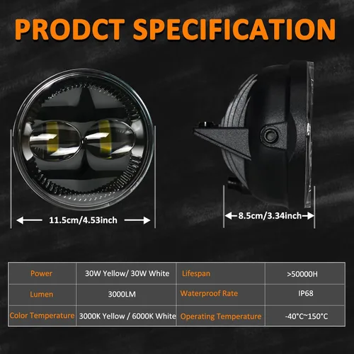 Miniatura 7 de Faros antiniebla LED para F150 compatibles con F150 2006-2014, Ranger 2008-2011, Expedition 2007-2014, kit de luces de conducción de parachoques