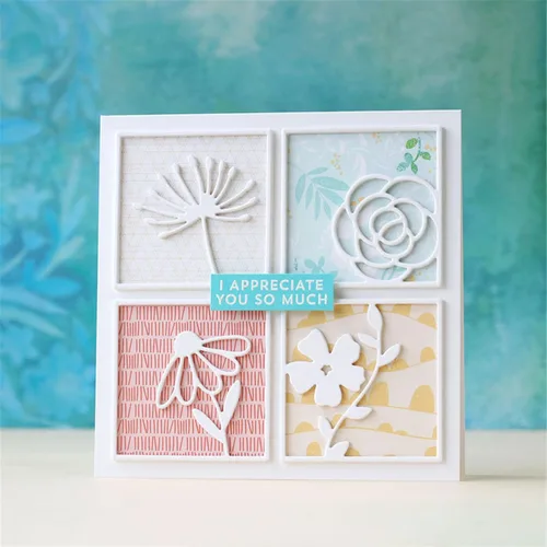 Miniatura 38 de Troqueles de corte para hacer tarjetas de papel, marco de fondo de Navidad 3D, plantillas de metal, herramientas de álbumes de recortes, plantilla