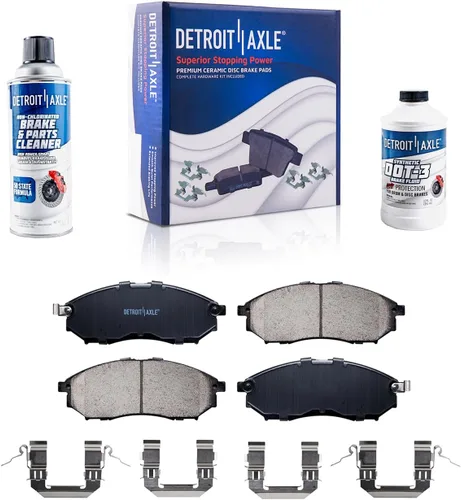 Miniatura 25 de Detroit Axle - Pastillas de Freno Delantero Izquierdo Reemplazo de Pinza de Disco para Dodge Ram 1500 Dakota Mitsubishi Raider - Juego de 3 piezas