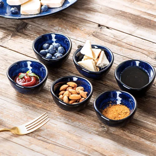 Miniatura 3 de vicrays Cuencos de Cerámica para Salsa de Inmersión – Pequeñas Tazas de Salsa para Charcutería, Platos de Aceite para Condimentos de Preparación