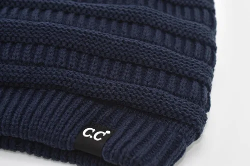 Miniatura 41 de C.C Winter Oversized Beanie Hat with Fuzzy Lining – Thick Knit Thermal Beanie for Cold Weather, Soft Warm Fleece Lined Cap