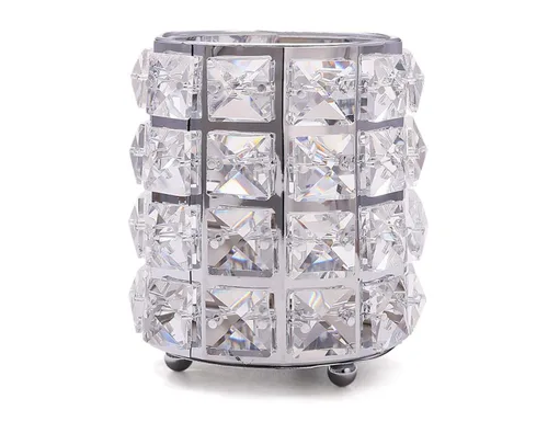 Miniatura 10 de Organizador de brochas de maquillaje de cristal dorado para cosméticos, brochas de peine, estuche de almacenamiento para lápices de cejas, dorado