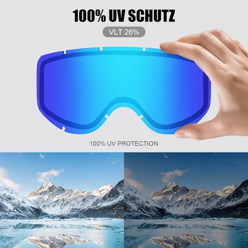 Miniatura 3 de SKYWAY OTG SS6001 - Gafas de esquí y snowboard para hombres y mujeres, motos de nieve, esquí, patinaje