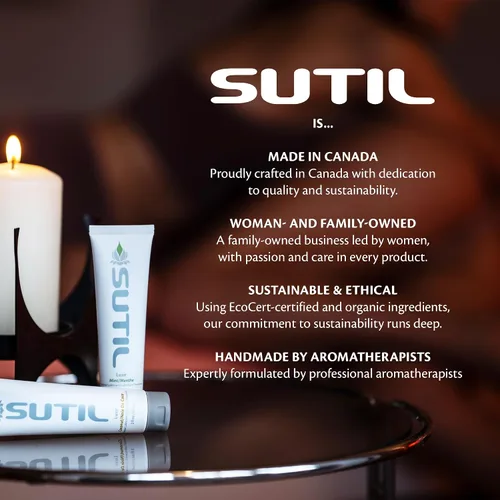 Miniatura 3 de SUTIL Lubricante personal a base de agua, sabor a coco, ligero, antiadherente, deslizamiento de larga duración con ácido hialurónico, sin glicerina