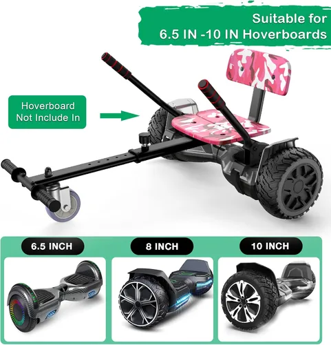 Miniatura 4 de CBD Accesorio de asiento para aeropatineta, accesorio de Go Kart para niños y adultos, traje ajustable de 6.5 pulgadas, 8 pulgadas/10 pulgadas