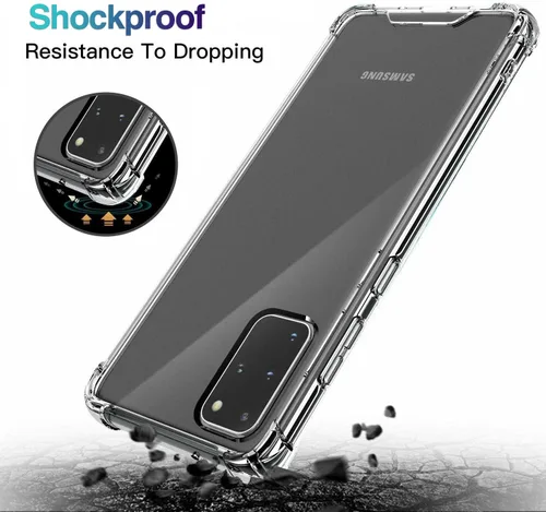 Miniatura 3 de KIOMY Funda transparente para Samsung Galaxy S20 Plus 5G Hybrid Hard PC Back con TPU suave parachoques [protección contra caídas de grado militar] a