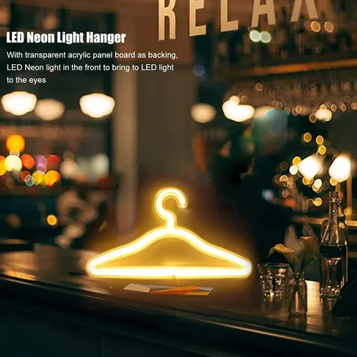Miniatura 7 de Percha iluminada LED de neón para pared, perfecto para habitación, dormitorio, tienda, decoración festiva de pared
