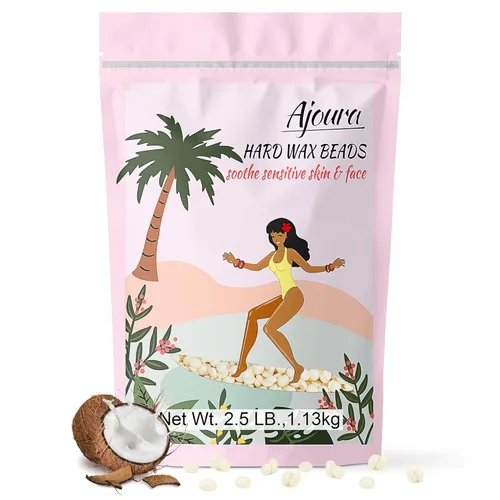 Miniatura 15 de Ajoura Frijoles de cera de rosa dura de 1 libra para depilación de cuerpo completo – Bikini, cara, cejas, espalda, pecho, piernas, axila, labio Rojo
