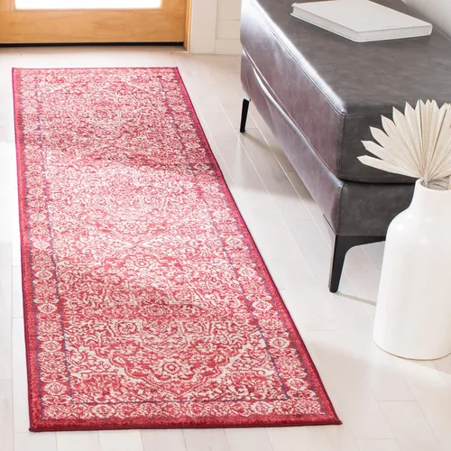 Miniatura 23 de SAFAVIEH - Alfombra de la colección Brentwood - 6' x 9', azul marino y gris claro, diseño envejecido con medallón, no desprende pelusa y fácil azul