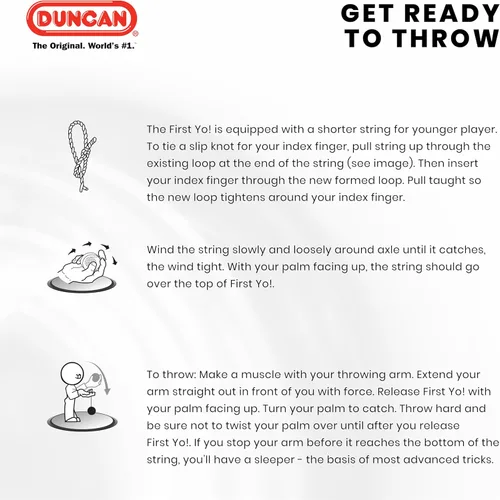 Miniatura 7 de Duncan Toys First Yo! - Mejor Yo-Yo Responsivo para Principiantes, Niños, Juguetes de Yo-Yo - Rojo/Amarillo