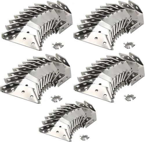 Miniatura 8 de Conector universal de esquina para muebles de acero inoxidable, conector universal de esquina para muebles, conector de fijación en ángulo, marco