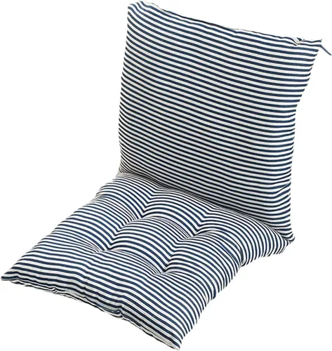 Miniatura 21 de Cojín para silla de respaldo alto, cojines y cojines de silla de alta calidad, cojín de respaldo y asiento con lazos para patio, jardín, oficina