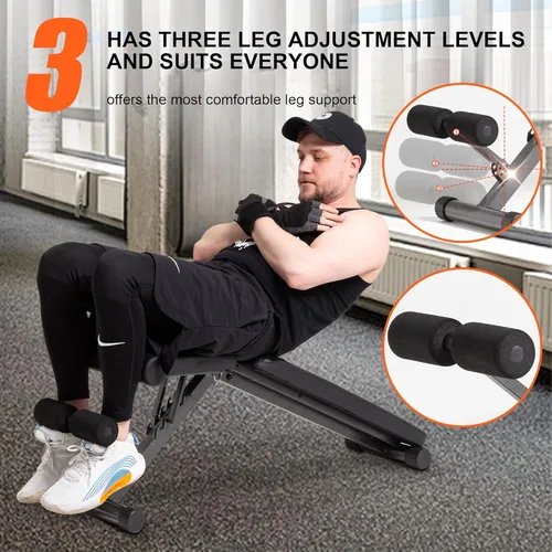 Miniatura 6 de BARWING Adjustable Foldable Portable Weight Bench for Home Gym,700-800LBS Flat Incline Decline Workout Bench for Full Body Workout Easy Assembly for