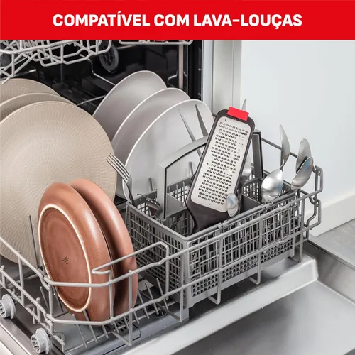 Miniatura 6 de Rallador Tefal Ingenio Negro, con cuchillas dobles afiladas, base antideslizante y tapa protectora, seguridad, eficiencia y estabilidad en rejilla