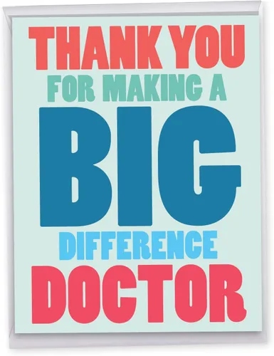 Miniatura 7 de NobleWorks - Tarjeta de felicitación de agradecimiento humorística jumbo de nosotros de 8.5 x 11 pulgadas con sobre (paquete de 1) gran tamaño Jumbo