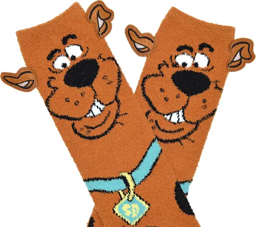 Miniatura 2 de Hyp Scooby Doo Full Character Cosplay Soft Fuzzy Crew Socks with Embroidered Ears