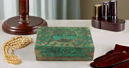 Miniatura 4 de Gran regalo de cumpleaños y inauguración de la casa, joyero de madera decorativo hecho a mano con talla del árbol de la vida, organizador, recuerdo