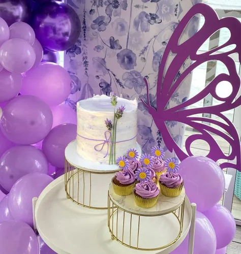 Miniatura 4 de Globos de látex de 12 pulgadas con confeti para fiestas del bebé, cumpleaños, boda, despedida de soltera, color morado, lavada y lila, 50