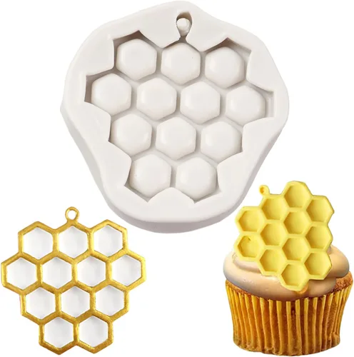 Miniatura 8 de Molde de silicona para colmena de panal, molde de silicona para decoración de pasteles de chocolate, decoración de cupcakes, caramelo de azúcar