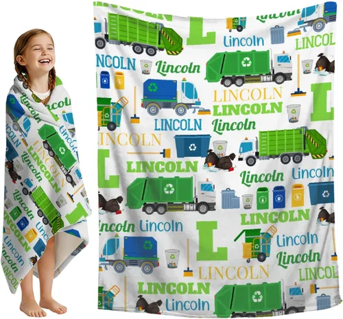 Miniatura 11 de Mantas con nombre personalizado, manta de transporte personalizada, manta de automóvil ultrasuave para niños y niñas, regalo de 40 x 50 pulgadas